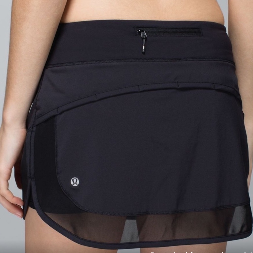 Lululemon Hotty Hot Mesh Skirt Skort Black, 6